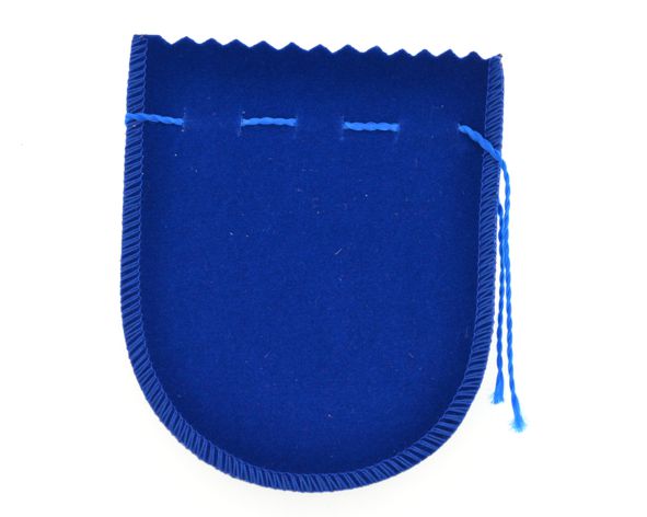 Saquinho veludo 11 x 9 cm - Azul royal (unidade)